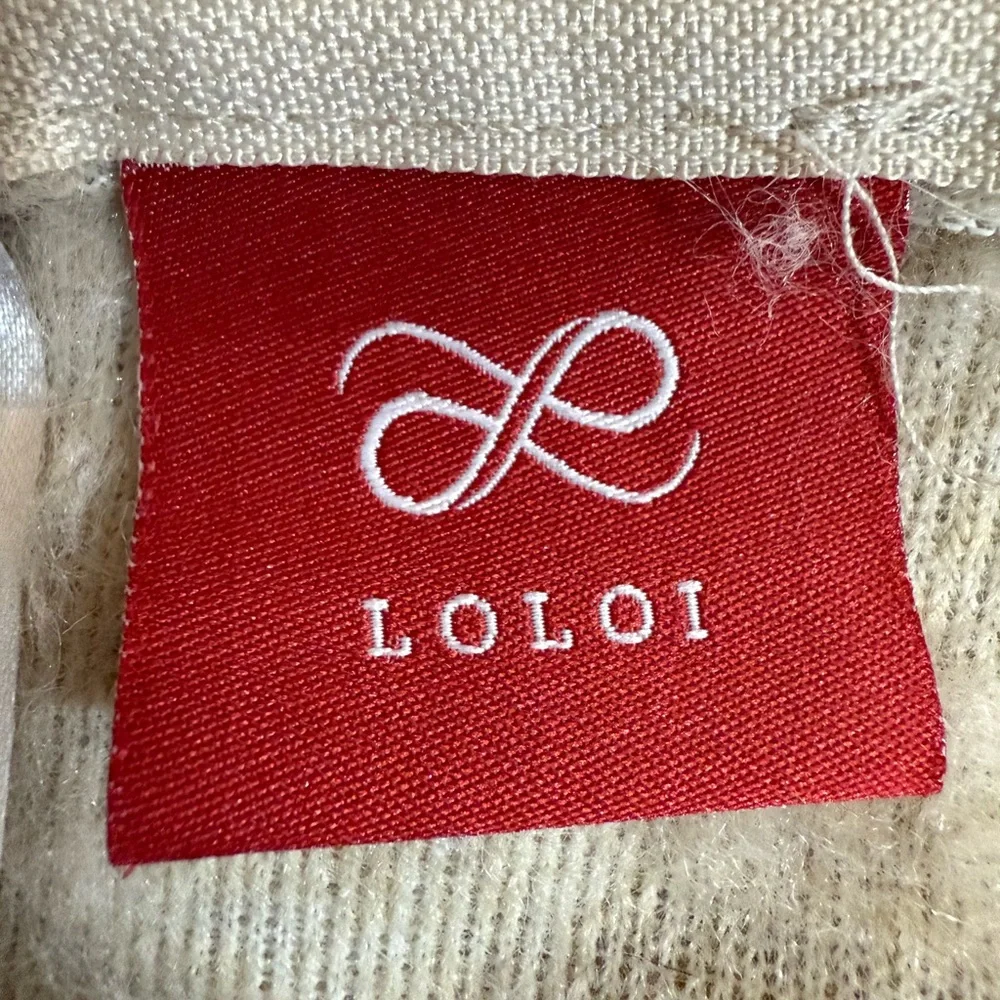 LOLOI Two Pillow Covers 22 X 22 Blue Off White Woven Boho‎ Tribal Zip Closure